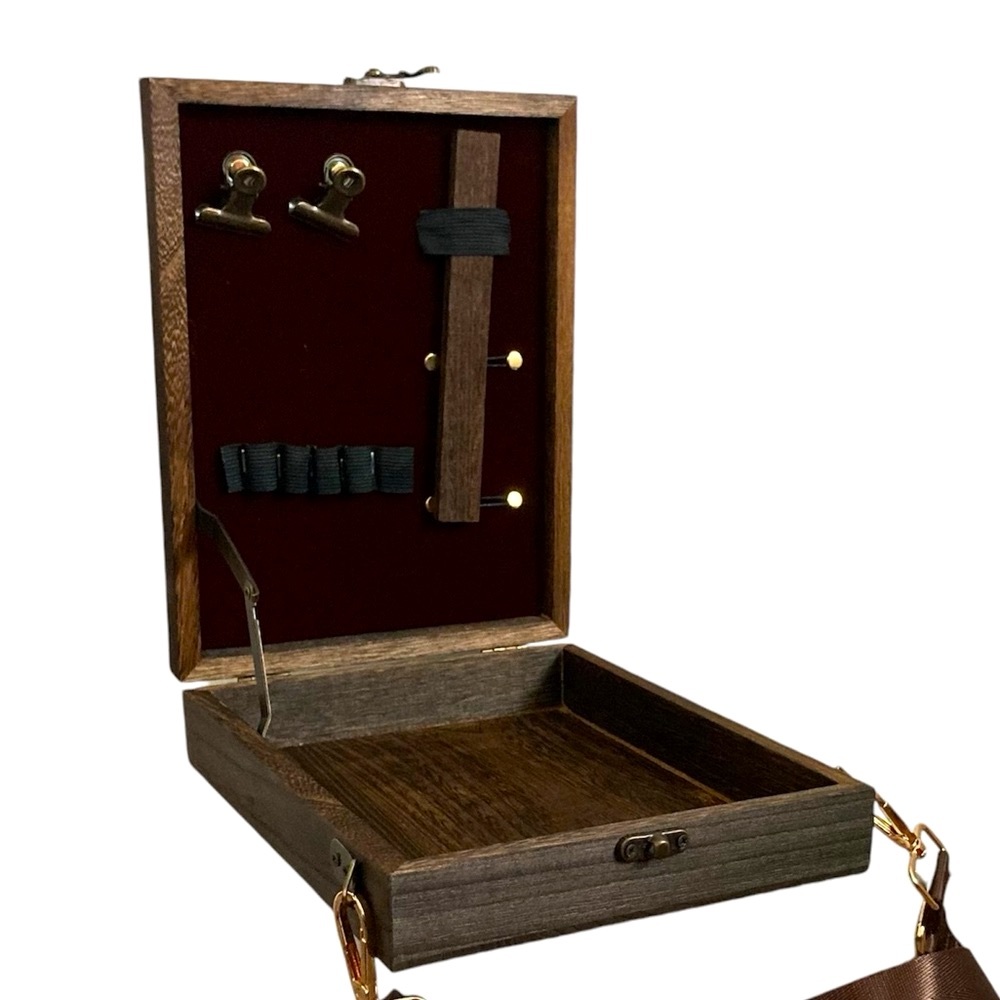 Wooden writer's messenger case